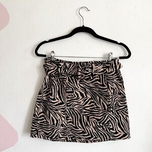 Zebra Micro Mini Skirt, Grunge, Preppy, Office Siren, Office Chic,‎ Small